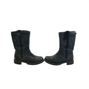 black leather HARLEY DAVIDSON boots!!